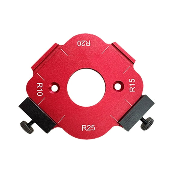 Corner Horn Router Template Jig for Rounding Edges, Aluminum Alloy Reusable Guide with R30 R35 R40 R45 Angles, Precision Woodworking Template for Accurate Measuring and Profiling