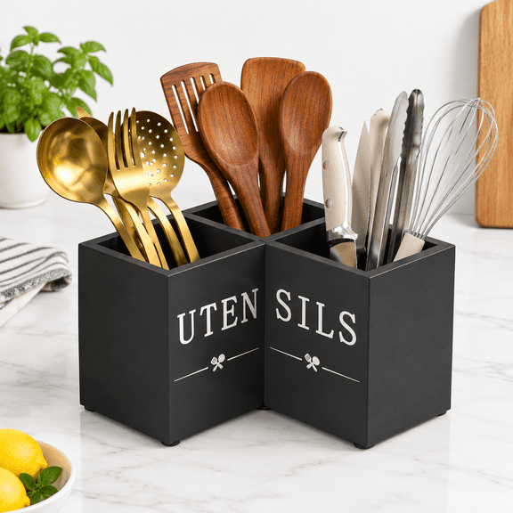 Corner Kitchen Utensils Organizer Holder For Counter