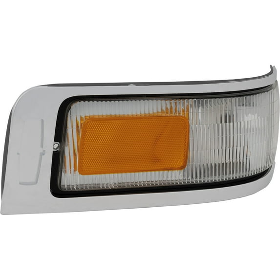 Corner Light Compatible with LINCOLN TOWN CAR 1995-1997 RH Lens and Housing with Emblem Provision