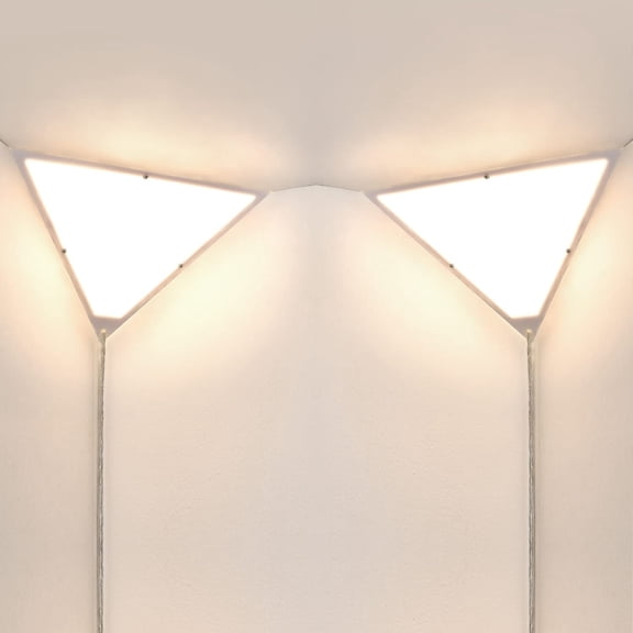 Corner Light, Plug in Overhead Light with Switch, Corner Lights for Living Room, Bedroom, Modern Wall Lamp, E26 Socket, Bulb not Include (2 Pack)