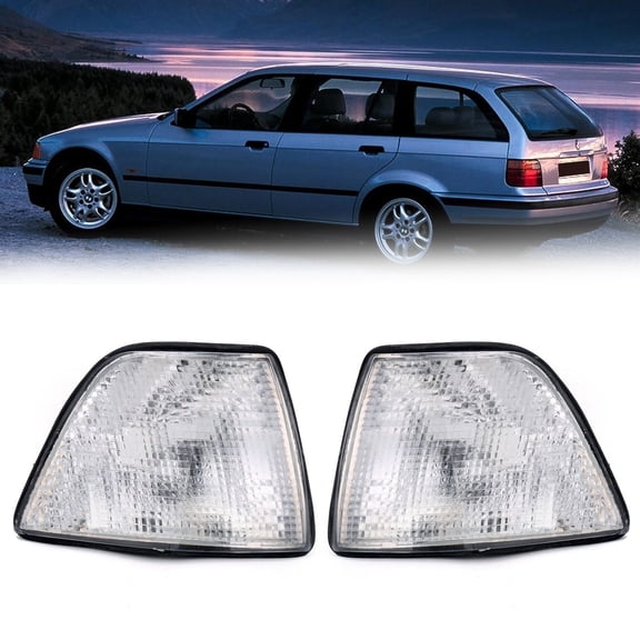 Corner Lights For Bmw E36 3-Series 4Dr Sedan/Hatchback 1992-1998 White