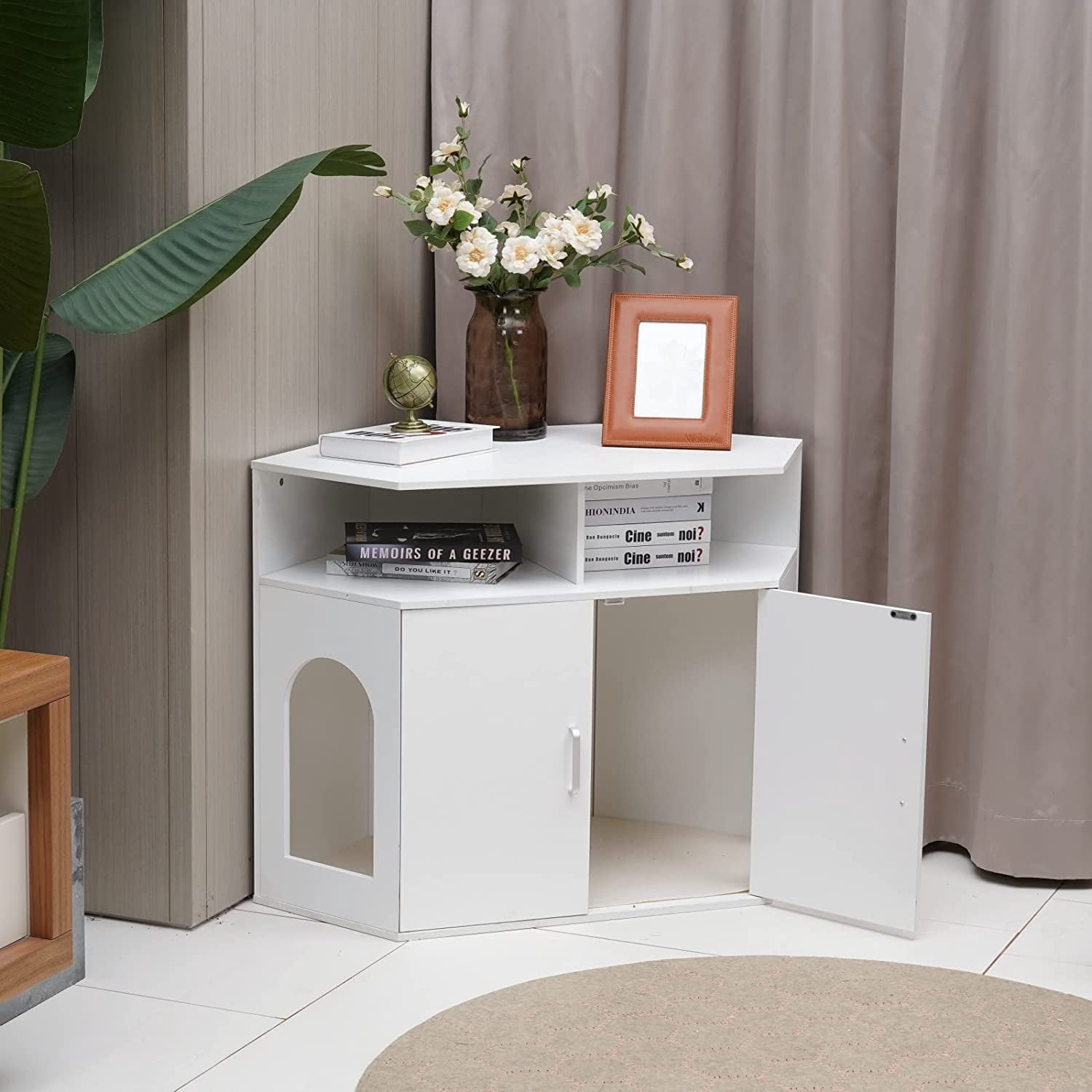Corner Litter Box Enclosure