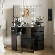 slim fit dress slacks Versatile Wooden Corner Dressing Table with Ample Storage