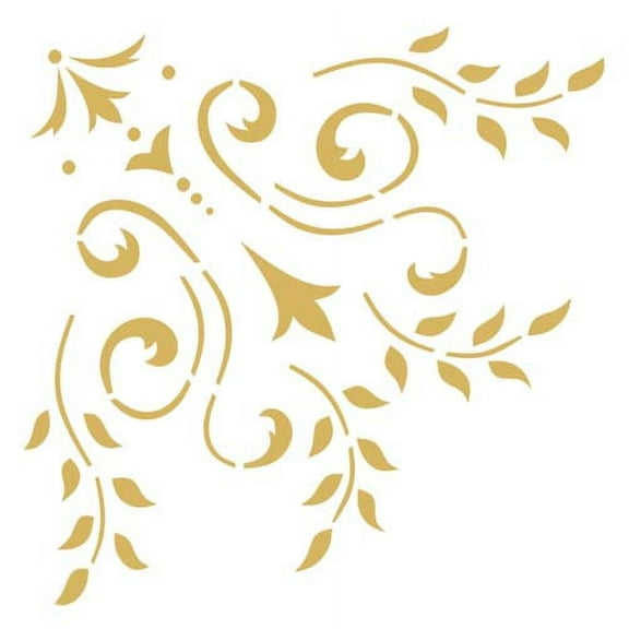 Corner Medallion Wall Stencil SKU #416 by Designer Stencils