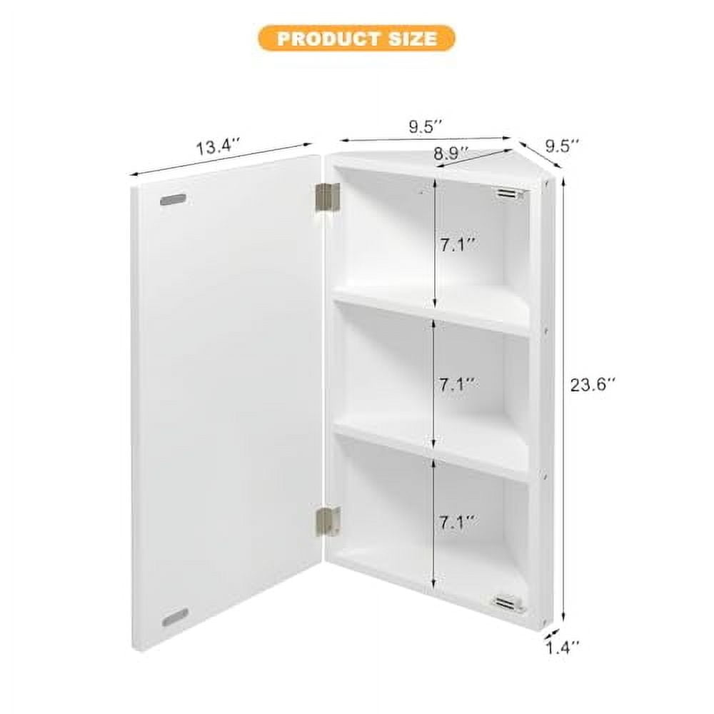 Bathroom Corner Medicine Cabinet With Mirror