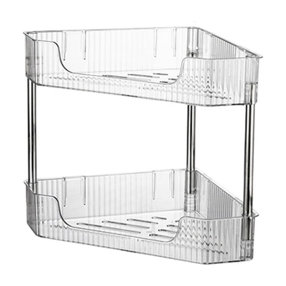 Corner Mounted Kitchen Shelf Triangular Space Saving Organizer for Spices Condiments Cooking Essentials Wall Or Countertop Placement Ideal for Small Kitchens Apartments Dorm Rooms