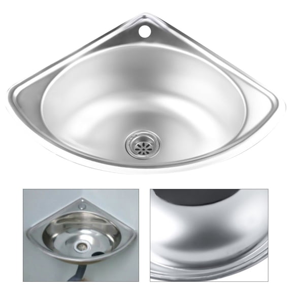 Corner Narrow Sink Stainless Steel Bar Sink RV Kitchen Sink Bathroom Sink Corner Basin