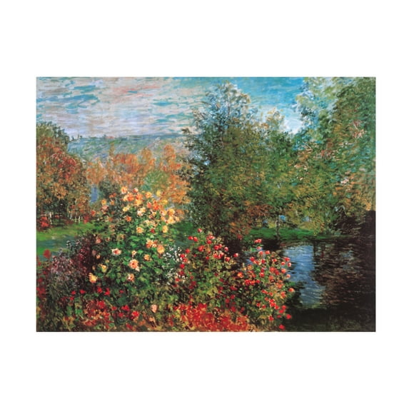 Trademark Fine Art Masters Collection Corner Of The Garden At Montgeron Canvas Wall Art - 14x19