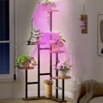 thumbnail image 1 of Corner Plant Stand Indoor 6 Tiered Tall Plant Shelf 43" Multiple Potted Plant Holder Plant Tower for Living Room Balcony,Rustic Brown, 1 of 9