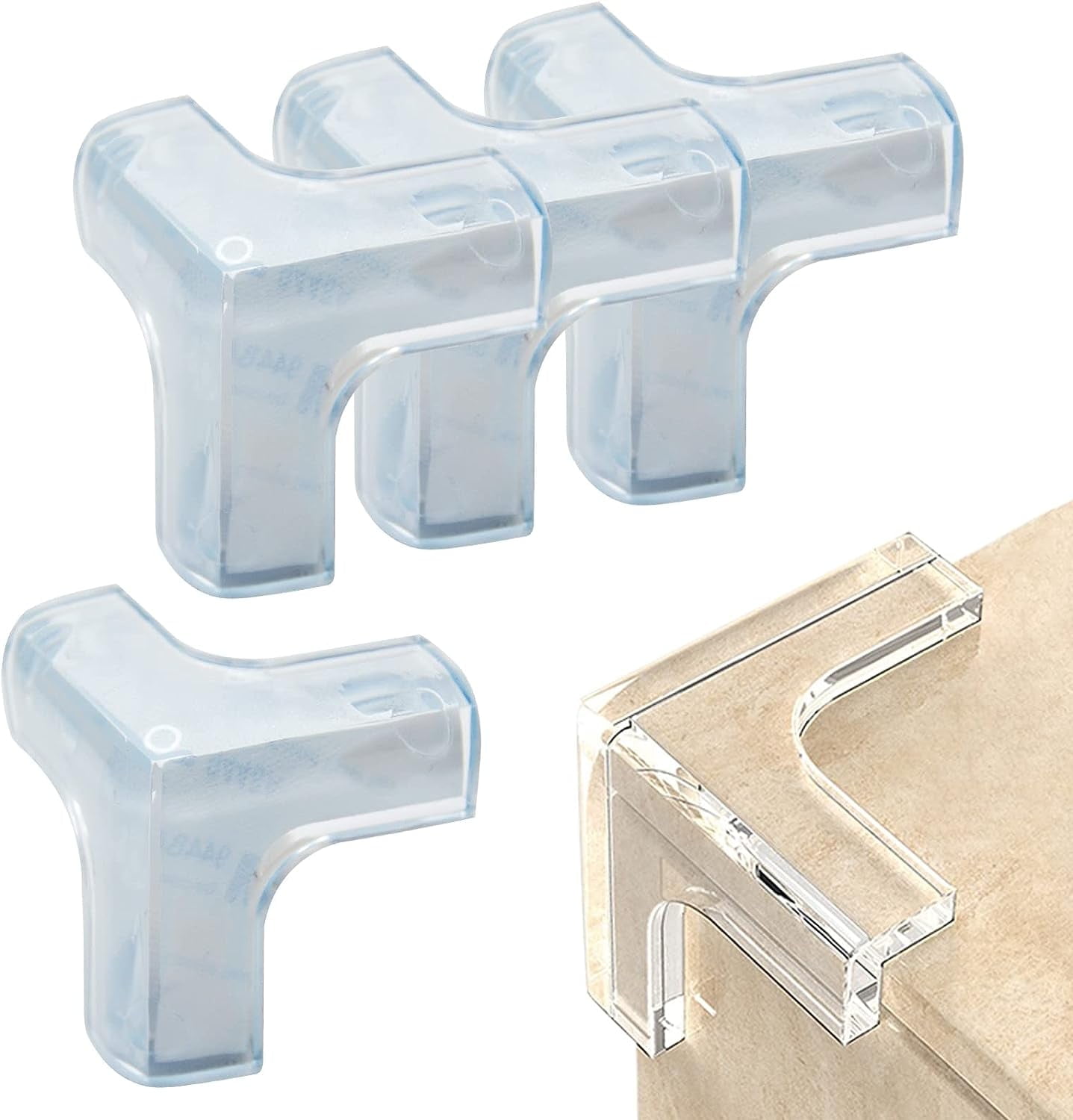 Corner Protector, 4pc Clear Corner Guards, Safety Silicone Corner