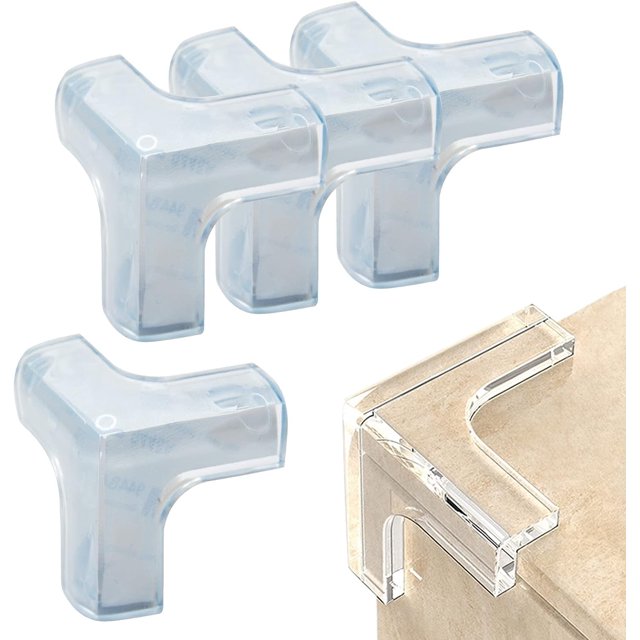 Corner Protector, 4pc Clear Corner Guards, Safety Silicone Corner