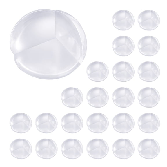 Corner Protectors Baby Proofing 24 Pack Clear Transparent Table Corner Guards for Baby Safety 1.34 Inch Depth 0.28 Inch Thickness Strong Adhesive Furniture Edge Cushion