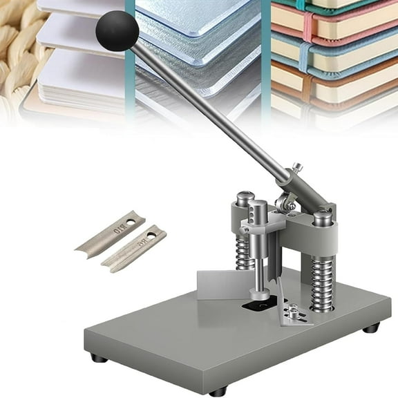 Corner Rounder Punch Heavy Duty, Corner Rounder Cutter Machine with R6 R10 Interchangeable Dies, 30mm Thick High Performance Paper Card, Fast Cutting, for ABS Plastic, Aluminium Sheet