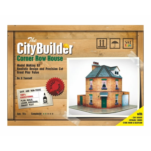 Corner Row House Cardboard Model Making Kit
