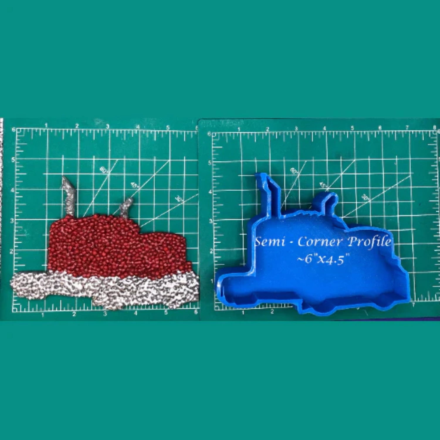 Corner Semi - Double Cab - Silicone Freshie Mold