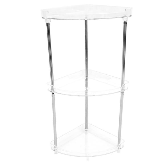 Corner Shelf 3-tier Cabinet Organizer under Sink Multi-layer Stainless Steel Storage Counter Tray Racks