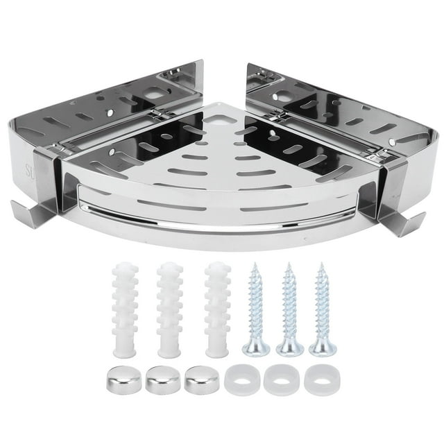 Corner Shelf 304 Stainless Steel Shower Organizer Wall Mounted Rack