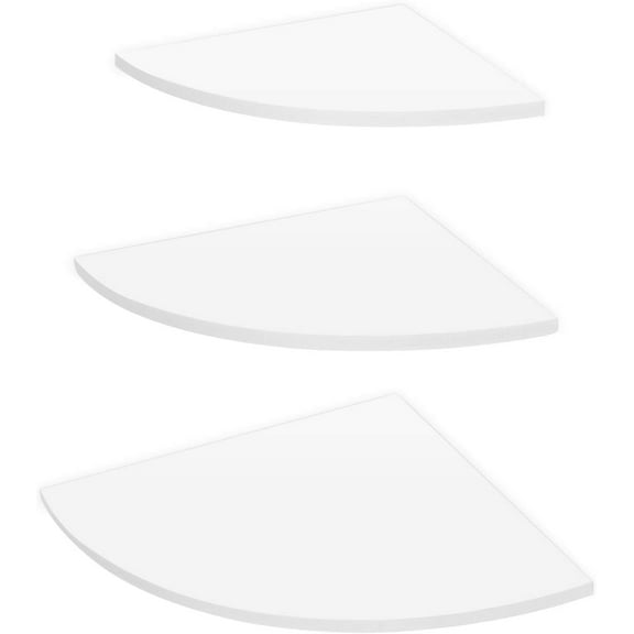 Innovative Floating Shelves For Any Room, Solid White Corner Installation Design With Engineered Quartz, Modern Style Suitable For Home Decor