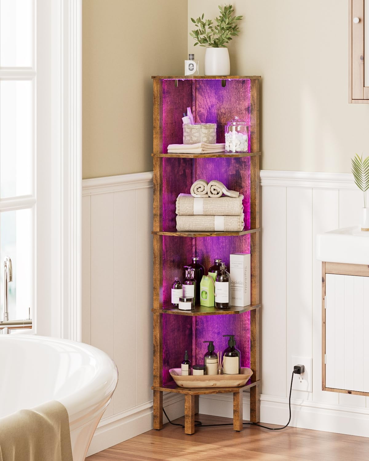 Curated visual reference: Gallery Detail: Corner Shelf Stand 5 Tier Corner Bookshelf Corner Furniture For