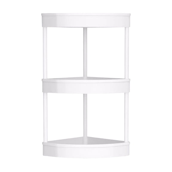 Corner Shelf Stand, Corner Bookshelf Storage Stand, Tall Display Shelf for Bathroom, Living Room Decor, 3 Tier (White)