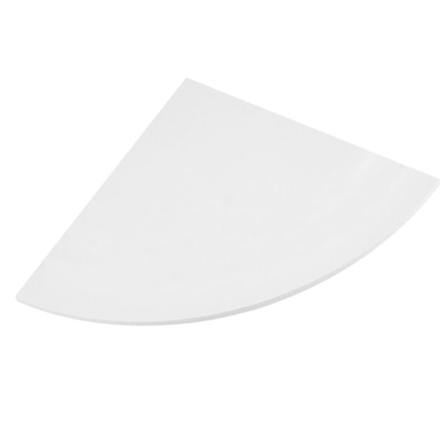 Corner Shelf White Storage Shelves Triangle Fan Shaped Rack Floating Wall Mount