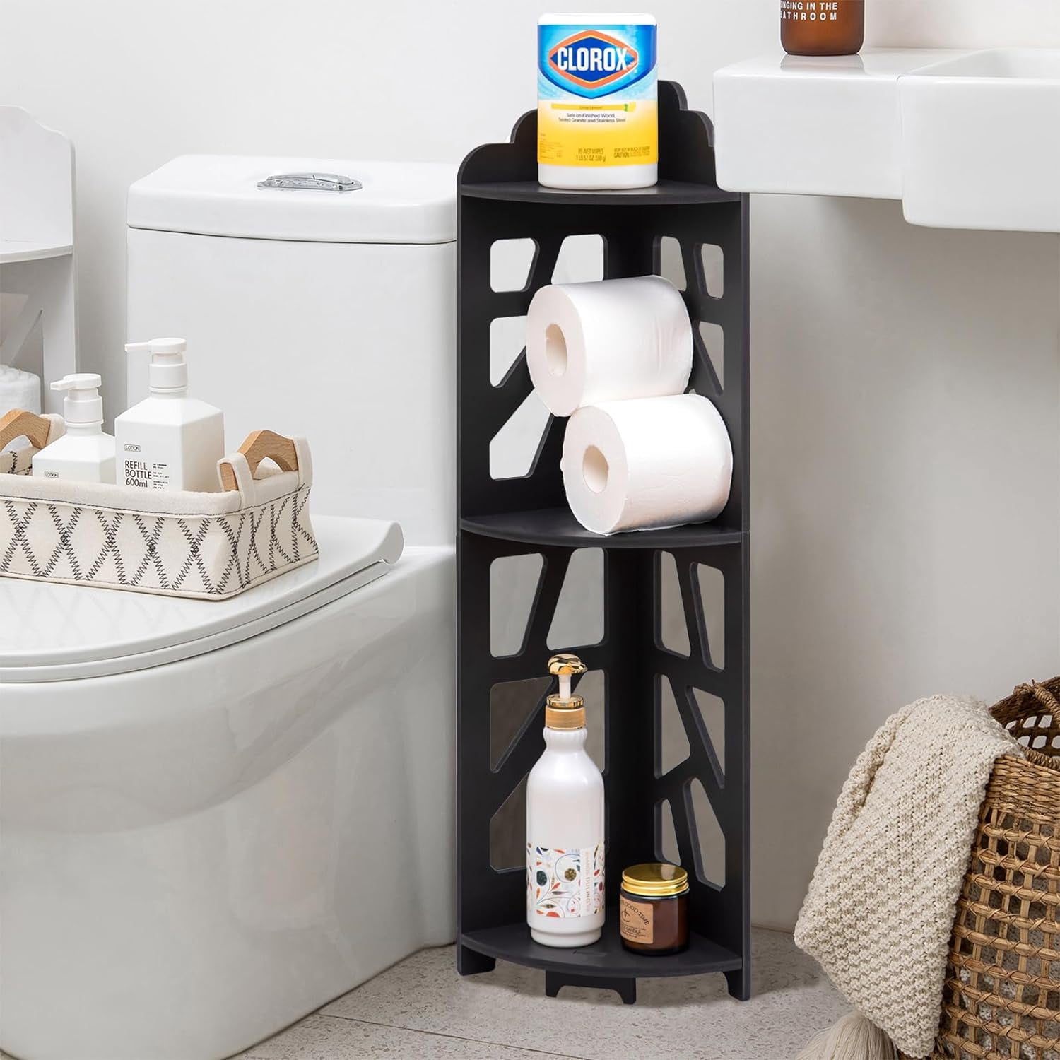 Corner Shelves,Corner Shelf Stand Waterproof Great for Bathroom Storage ...