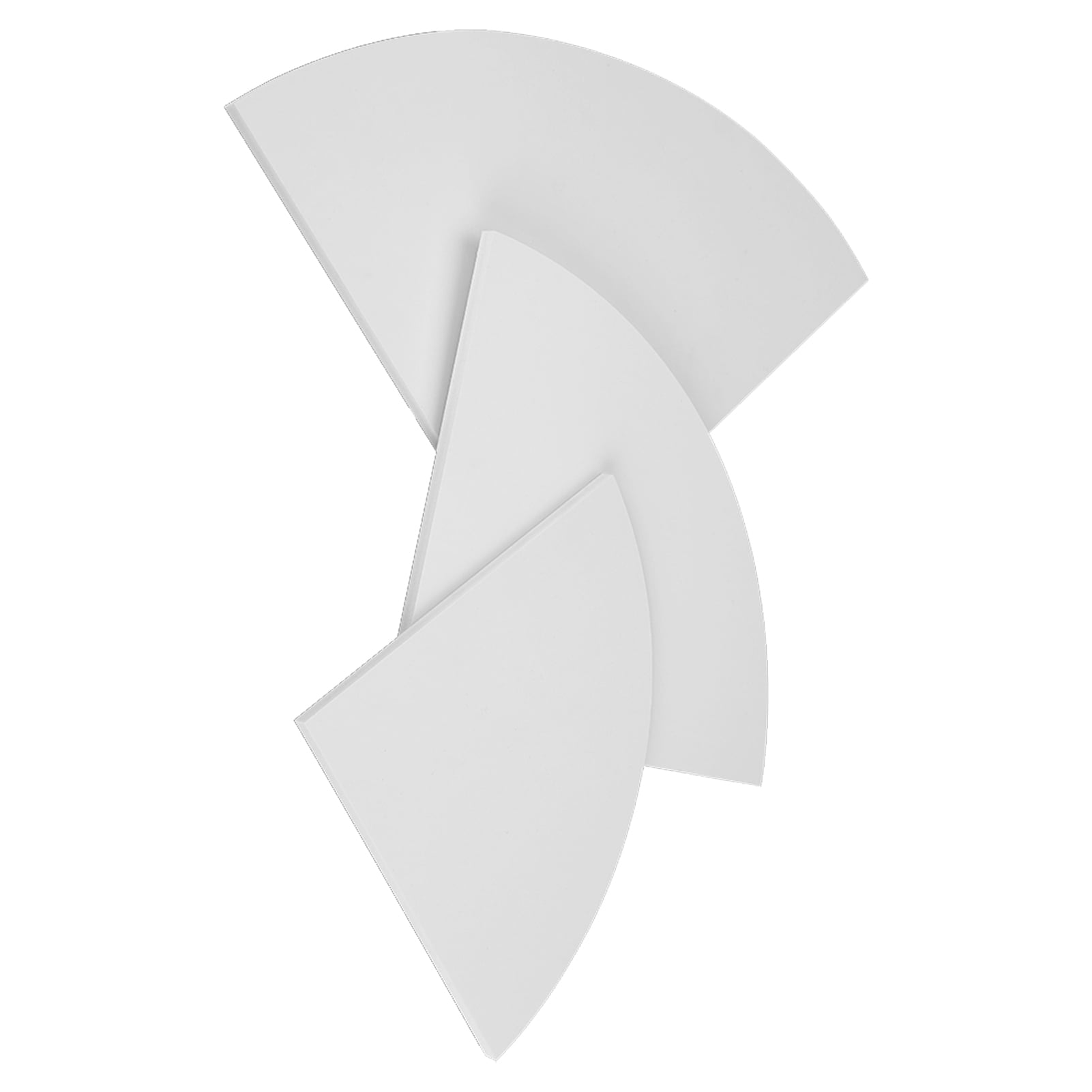 Corner Shelves Floating Corner Shelves Pvc White 3Pcs Floating Corner