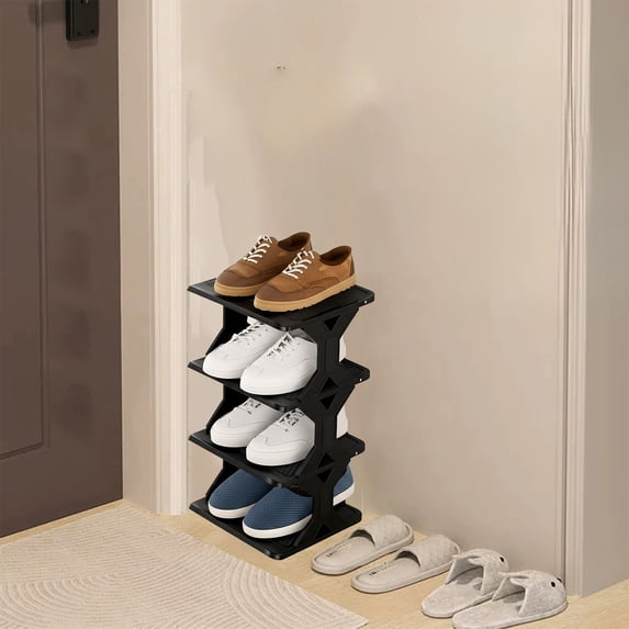 Corner Shoe Rack, Thickened Compact Multi-Tier Shoe Storage Cabinet for Men, Women, Kids, Easy Install, Ventilated Plastic Organizer, Entryway, Bedroom Space-Saving Shoe Holder Organizer