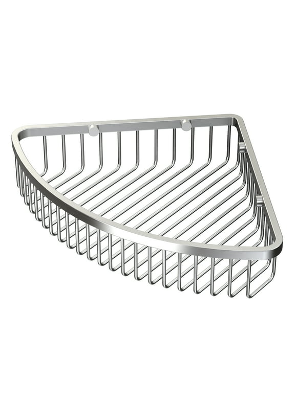 Corner Shower Basket 12"W, Satin Nickel