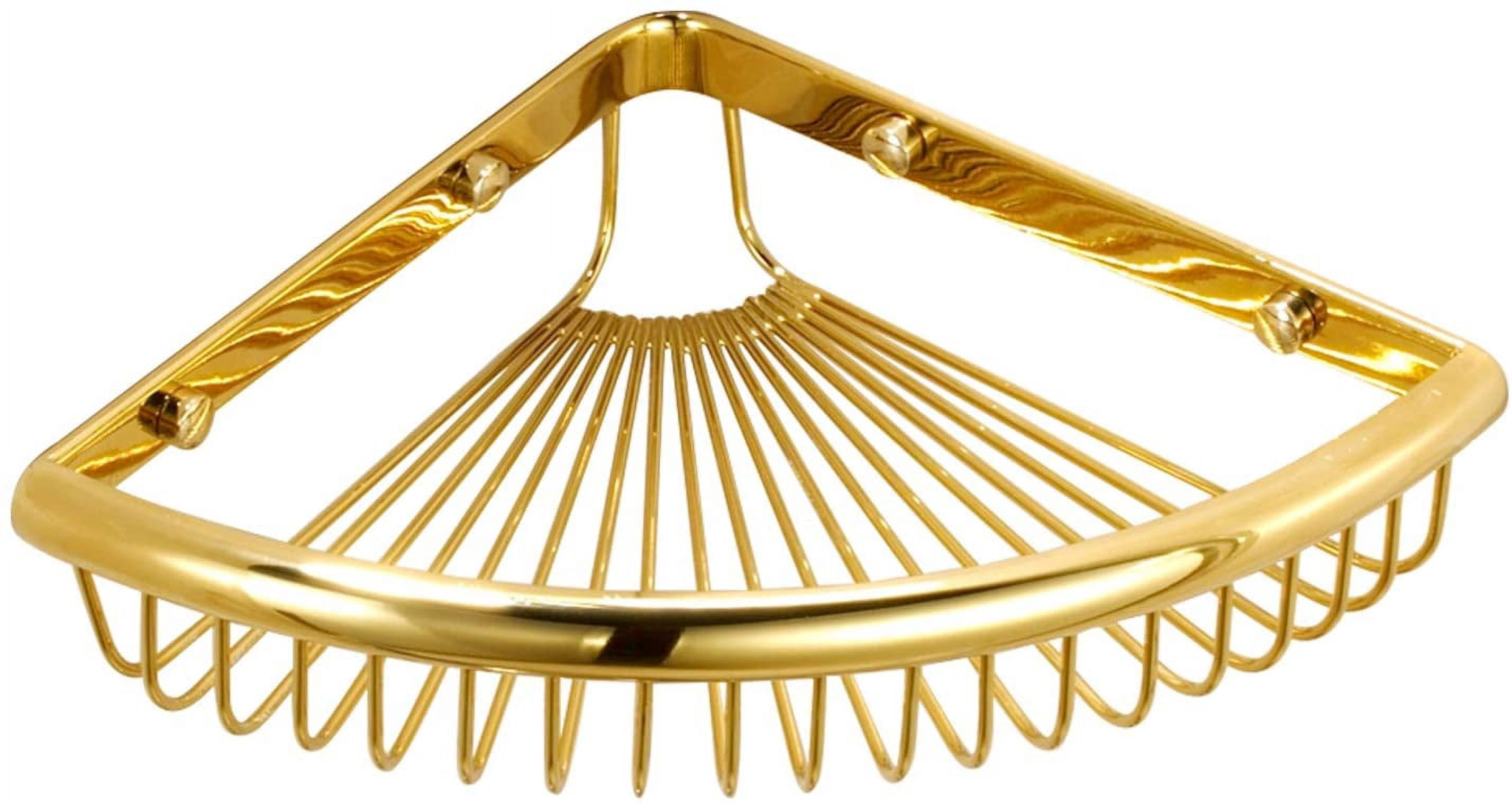 Corner Shower Basket Brass Shower Caddies for Bathroom Corner Caddy Bathroom Shelf Organizer Matte Black