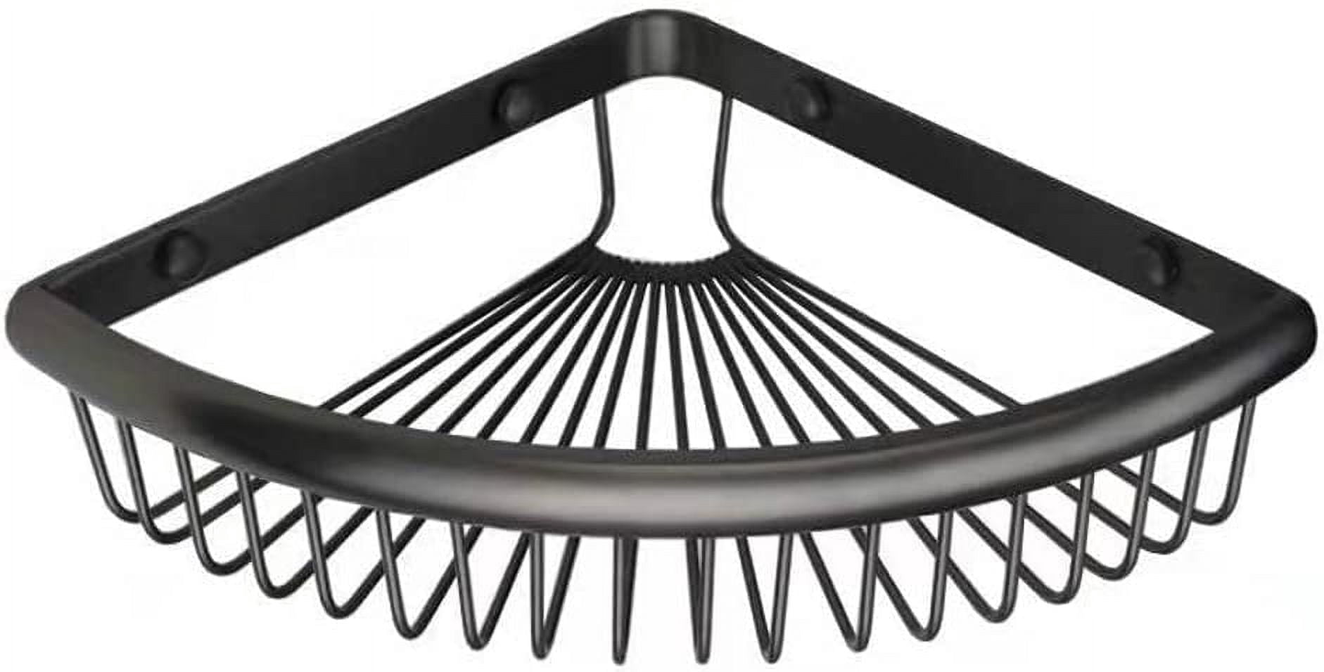 CATPAN Corner Shower Basket Brass Shower Caddies for Bathroom Corner Caddy Bathroom Shelf Organizer Matte Black