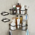 thumbnail image 1 of Corner Shower Caddy,4-Pack Adhesive Shower Organizer,Shower Shelves for Inside Shower Adhesive Rust Proof Shower shelves,Shower Storage Basket Rack Shampoo Holder Organizer Shower Accessories, 1 of 7