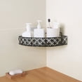 thumbnail image 1 of Corner Shower Caddy, Black Rust-Resistant Iron, Adhesive Mount Bathroom Organizer, Shampoo Storage Shelf, Space-Saving Triangle Rack for Shower Stall, 1 of 6