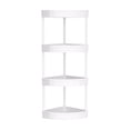 thumbnail image 1 of Corner Shower Caddy Stand 4-Tier Rustproof Anodized Aluminum Standing Shower Organizer, Shower Caddy Corner Dual Stability to Anti-Shaking-Height(White), 1 of 8