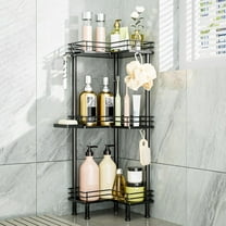Corner Shower Caddy Standing -  Stainless Steel Shower Organizer with Soap Holder