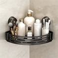 thumbnail image 1 of Corner Shower Caddy Suction Cup Shower Shelf Corner No Drilling Bathroom Shower Organizer Storage Rack Adhesive Plastic, 1 of 6