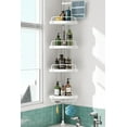 Corner Shower Caddy Tension Pole 4 Tier Shampoo Storage Organizer for