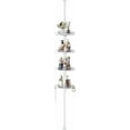 thumbnail image 1 of Corner Shower Caddy Tension Pole, 4 Tiers Rotating Shower Organizer for Bathroom Shelf Bathtub, Adjustable Standing Shower Rack Bathroom Accessories, Easily Assemble, 34-124 Inch Height,White, 1 of 18