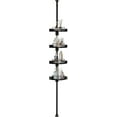 thumbnail image 1 of Corner Shower Caddy Tension Pole, Rotating Shower Organizer for Bathroom Shelf Bathtub, Adjustable Standing Shower Rack Bathroom Accessories, Easily Assemble, 34-124 Inch Height, 1 of 9