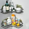 thumbnail image 1 of Corner Shower Caddy, Wattne Shower Organize, Adhesive Rust Proof Shower Shelf, Storage Shelf Shower Rack for toilet, bathroom and kitchen No Drilling (1 Pack-Black), 1 of 6