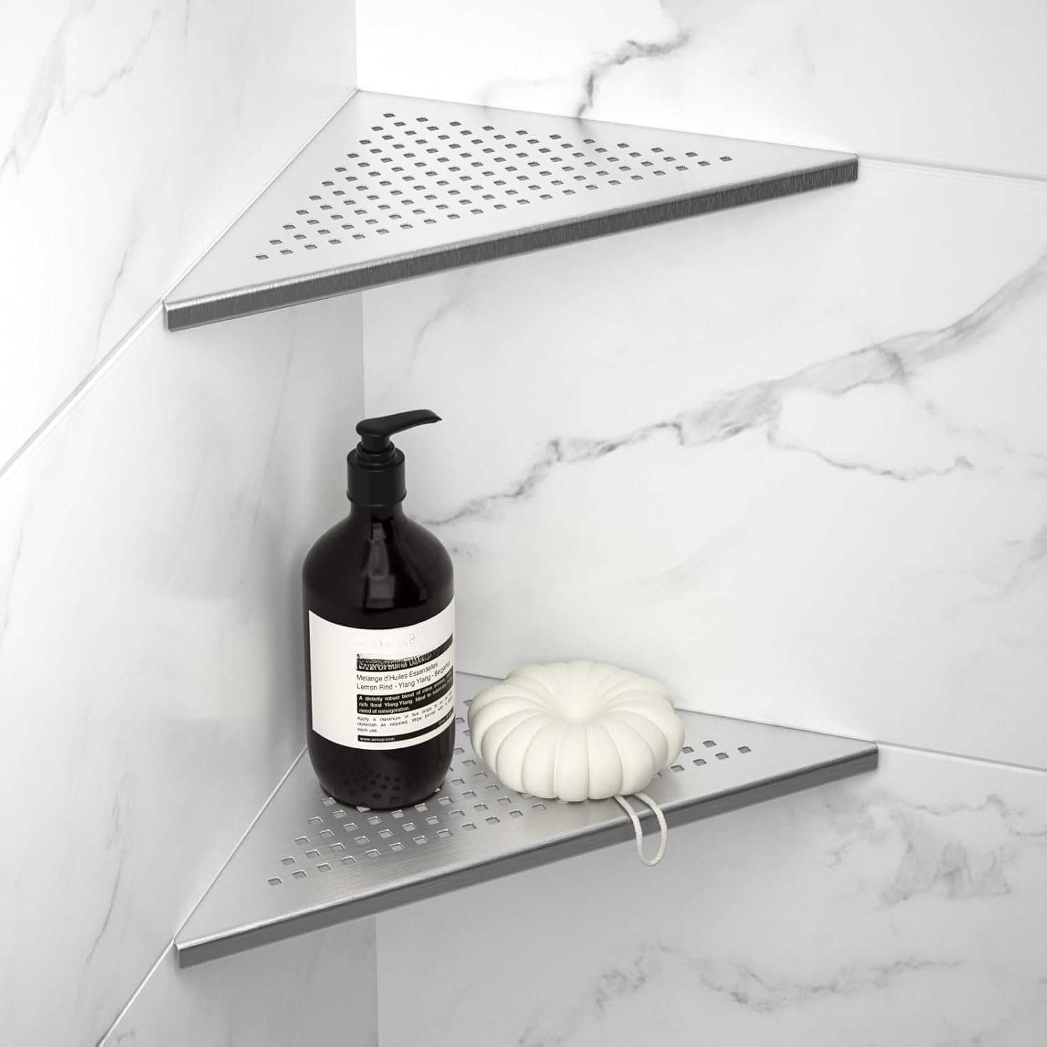 Grout Rack Corner Shower Shelf 2 , 304 Stainless Grout in Shelves for Bathroom, 10 ...