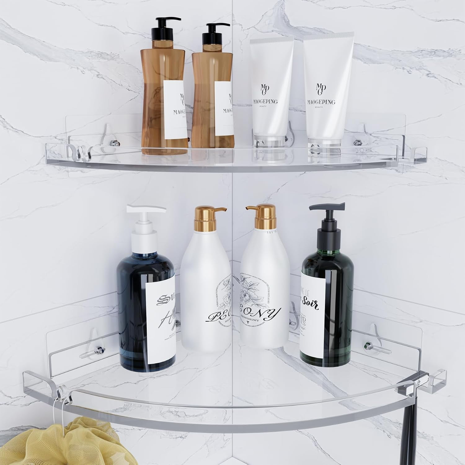 Corner Shower Shelves,Adhesive Shower Caddy Organizer for Bathroom ...
