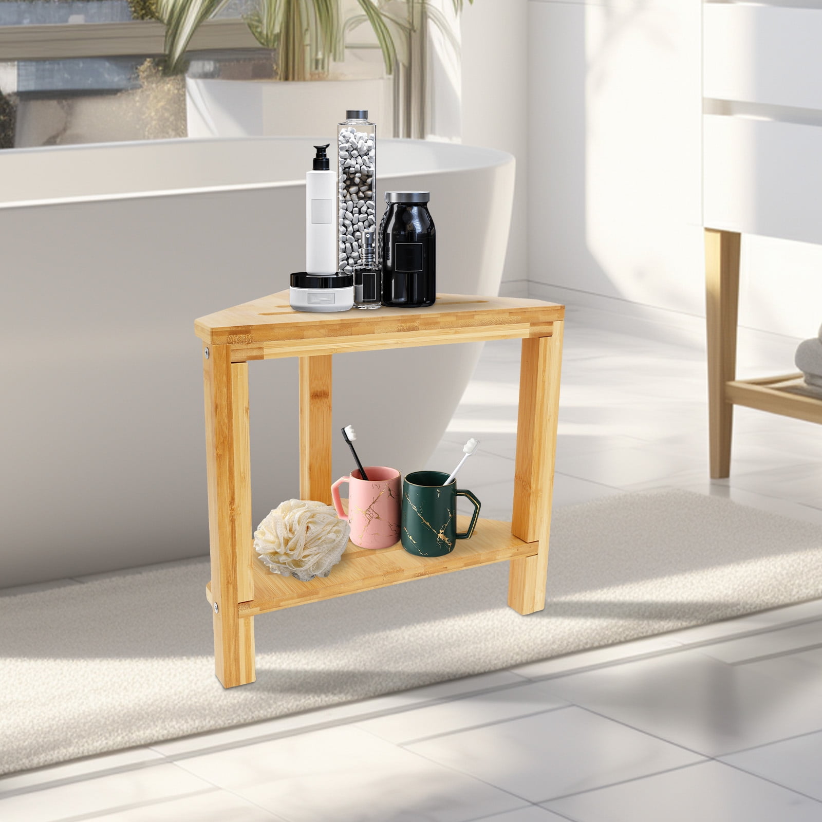 Corner Shower Stool Corner Shower Stool for Shaving Legs, Small Corner ...
