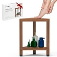 Corner Shower Stool for Shaving Legs, Teak Corner Shower Bench Stools