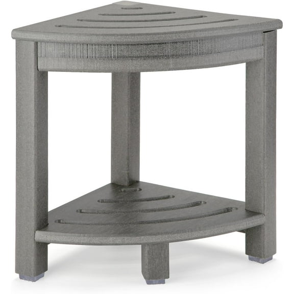 Corner Shower Stool,Shower Bench Seat with Storage Shelf for Shaving Legs Plastic Spa Bath Step Foot Rest for Bathroom Small Place