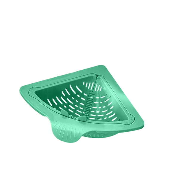 Corner Sink Strainer, Green Magnetic Hanging Kitchen Sink Strainer Basket, Space Saving Sink Organizer for Scraps, Drain Catcher for Home Kitchen Sink Corner Use