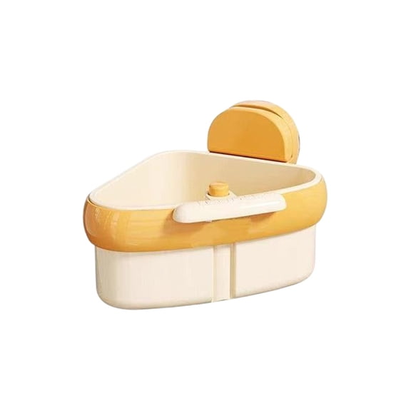 Corner Sink Strainer,Suction Cup Press Sink Drainer Basket,Food Drainer for Sink,Practical Corner Kitchen Sink,Sink Ccorner Strainer Helper (Orange)