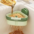 thumbnail image 1 of Corner Sink Strainer, Suction Cup Sink Corner Rack, Sinks Trash Food Waste Catcher, Triangle Storage Rack with Drain Hole, Automatic Dumping Sinks Drainer Basket for Kitchen(Green), 1 of 6