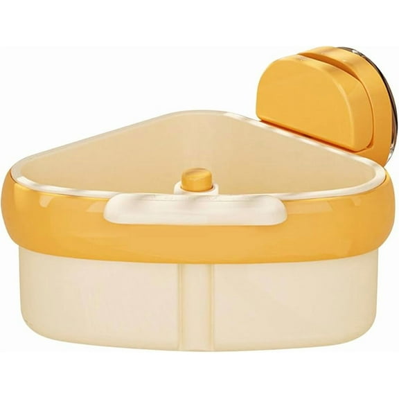 Corner Sink Strainer | Suction Cup Sink Corner Rack | Sinks Trash Food Waste Catcher | Triangle Storage Rack with Drain Hole | Press Automatic Dumping Sinks Drainer Basket for Kitchen