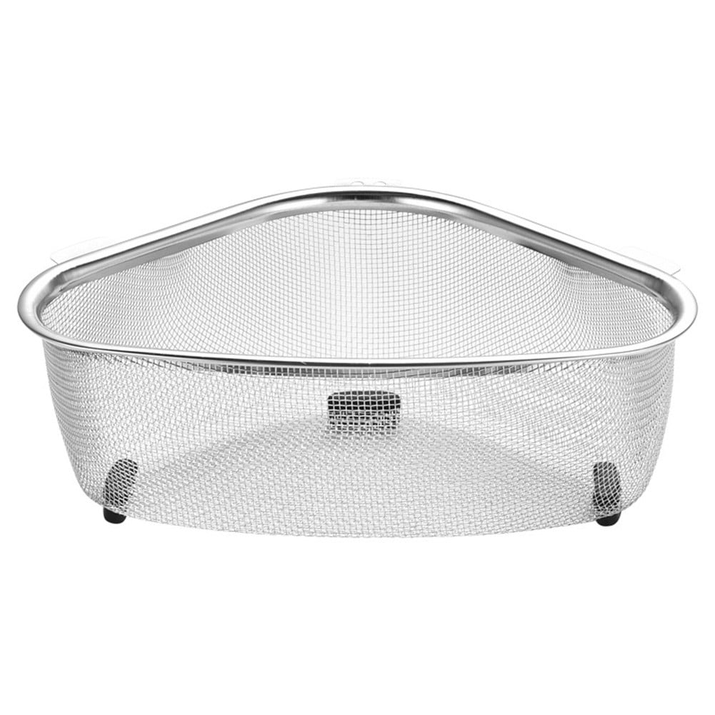 Corner Sink Strainer Triangle Stainless Steel Mesh Kitchen Sink